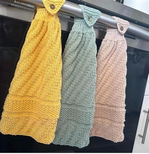Hand Knit Cotton Kitchen Towels – Individual Towels – Set of 3 Available - Etsy UK