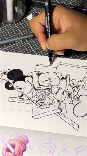 I turned Steamboat Willie into Artist 😁🔥#art #jackacart #doodle #drawing