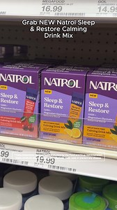 New nightcap alert! Introducing Natrol® Sleep & Restore Calming Drink Mix with Magnesium Glycinate, GABA, and dreamy flavors like Lemon Chamomile 🍋 & Tart Cherry 🍒. Now available at @‌target. | Natrol