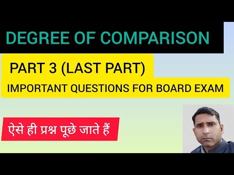 Degree of Comparison | Easy Explanation for Students | Class 11 | Class 12