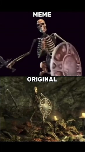 Skeleton Shield Original vs Meme #shorts #memes