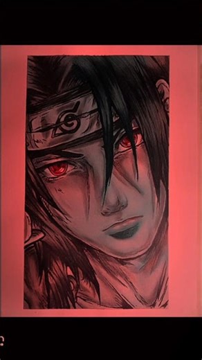 Itachi Uchiha Red Glowing Eyes 🔥 | Sharingan Edit | Anime Art