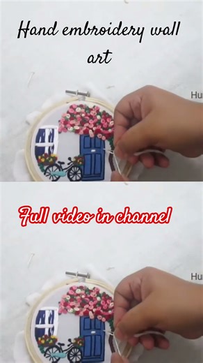 DIY Hand embroidery wall art for home decor #handcrafted #homedecor