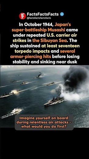 🔥 Musashi’s Final Battle — 1944 the end of super-battleships era 🌊