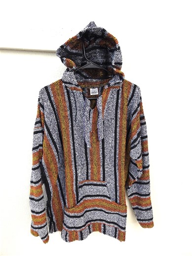 XL Baja Surfer Hoodie Pullover Poncho – Mexican Beach Jacket - Etsy