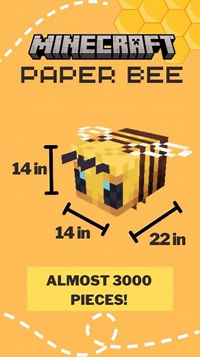 3.4K views · 109 reactions | Making a giant Minecraft bee!  It will take a long time, but I'm very excited about it! #minecraft #minecraftart #MinecraftBee #easyastry | Easy As Try | Facebook