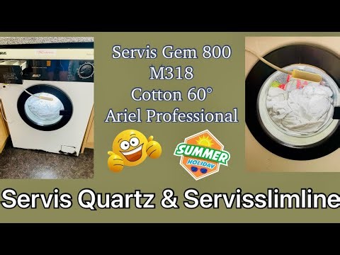 Servis Gem 800 M318, Cotton 60°c Using Ariel Professional ‪@servisquartz6676‬