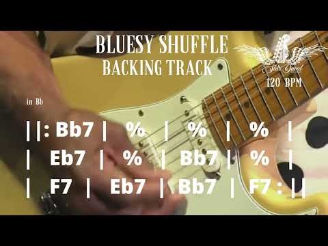Bluesy Shuffle Backing Track in Bb7 120 BPM