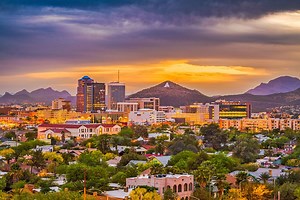 Aerial Views: Tucson In Southeastern Arizona (4K)