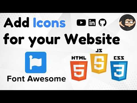 How to add Icons HTML CSS with Font Awesome Icons