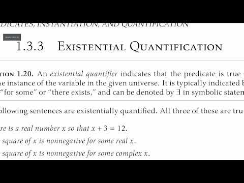Proof, Set Theory, and Logic - Predicates, Instantiation, and Quantification