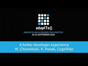A better Developer Experience for Sling-based applications