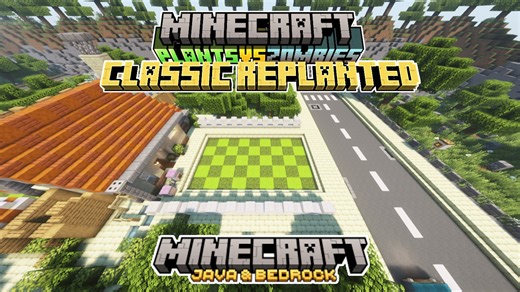 【我的世界】植物大戰僵尸Minecraft經典重植版地圖!【基岩版和Java版】
