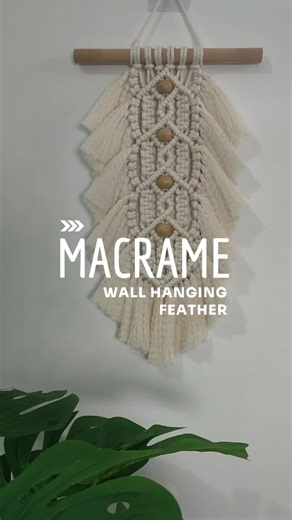 Macrame feather wall hanging. #macrame #knotting #homedecor #wallhanging