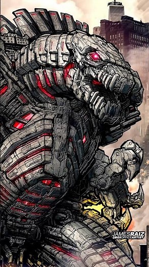 Drawing an extremely detailed MECHAGODZILLA!