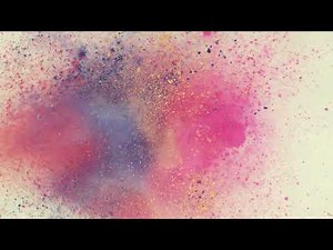 Colorful powder exploding in super slow motion