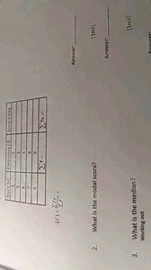 What is the modal score?What is the median?... | Filo