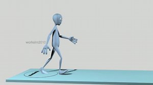 Walk to run then jump animation