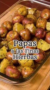 Papas a las Finas Hierbas 🥔🌿 Doraditas y deliciosas ✨ #Papa #Papas #Navidad #Receta #Peru