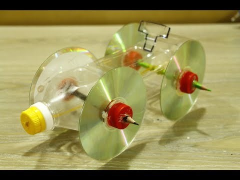 How To Make DIY Auto Rubber Band car - Cool Plastic Bottle Idea