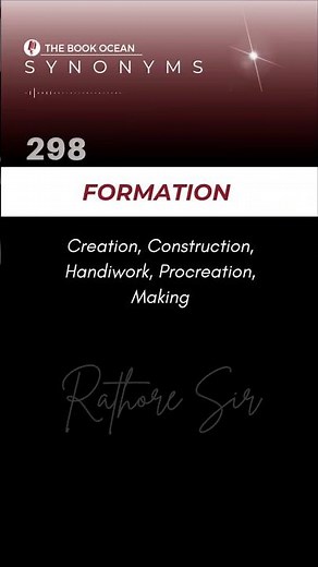 FORMATION - A to Z English Vocabulary #TheBookOcean