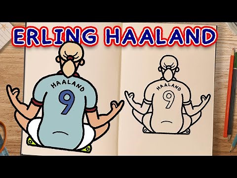 How To Draw: ERLING HAALAND (easy step by step tutorial)