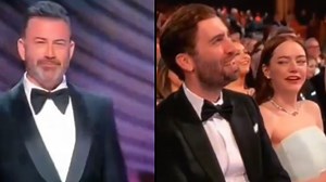 Emma Stone praised after lip-readers work out what she said about Jimmy Kimmel during Oscars