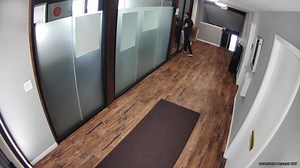 This man was walking through a corridor in his office building and tried to enter a room. However, he failed to notice the glass door in front of him and hilariously walked straight into it. He hit his face on the glass and winced in pain. | Jukin Copyright Management | Facebook