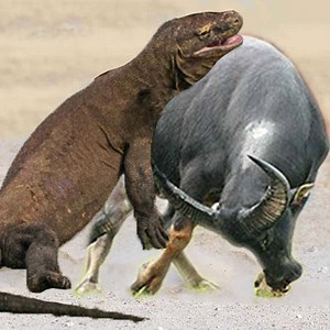 595K views · 271 shares | Buffalo tries to escape monitor lizard attack but reptile attack fails | HairStyle Trick | Facebook