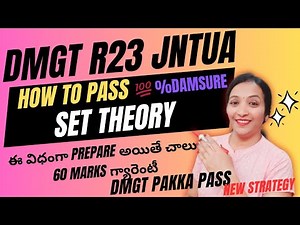 JNTUA DMGT R23 Most Important Questions || How to Pass DMGT JNTUA R23 ||