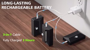 NIORSUN Motion Sensor Night Light, Rechargeable Stair Lights Indoor, 3 Colors and Motion Modes 2000 mAh Battery Night Light with Light Sensor for Stairway, Hallway, Bathroom, Kitchen White 6 Pack