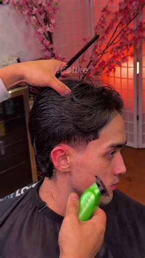 This is why layering matters on a brush back flow hairstyle #barber
