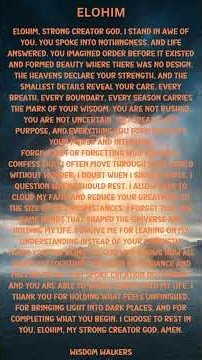 The Name Elohim: God’s Creative Power Revealed