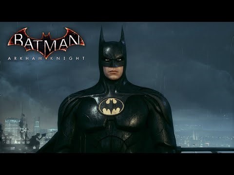Batman: Arkham Knight - The Flash Movie Michael Keaton Batsuit MOD Free Roam Gameplay!