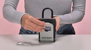 GRIFEMA Schlüsseltresor mit Bügel Wetterfest - Schlüsselsafe 4 Stellig, Schlüsselbox mit Code, Schlüsselkasten mit Zahlencode Robust, Sicher, Schlüsselversteck für Schlüssel Türkarte, Zinklegierung