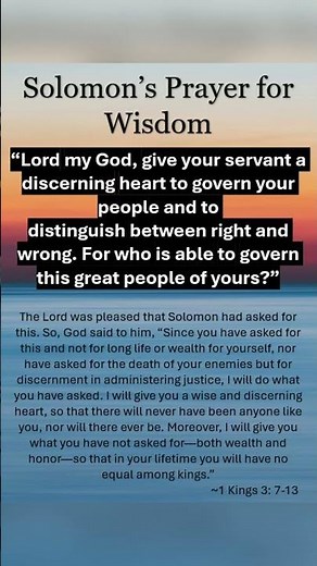 Solomon's Prayer