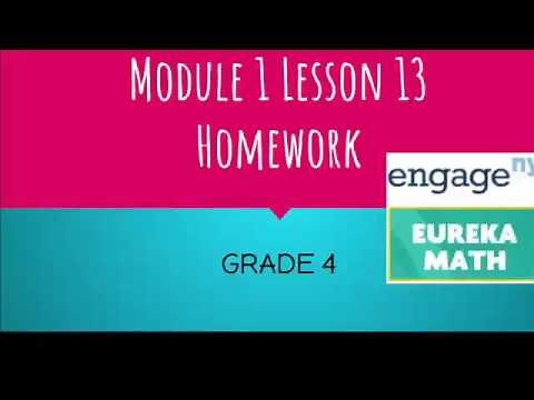 Engage NY // Eureka Math Grade 4 Module 1 Lesson 13 Homework