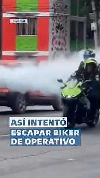 Biker lanza polvo de extintor contra policía de tránsito para evitar ser detenido, ¿Qué sucedió?