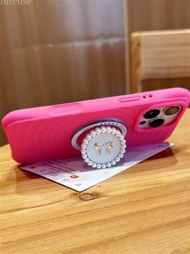 MagSafe-pearl & ribbon bow girp holder💎🎀💎#magsafephonestand #magsafephonegrip #tiktokshopstockup #magsafephoneholder #phoneaccessories #phoneholder yt