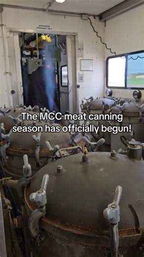 95K views · 1.2K reactions | The MCC mobile meat canning season has begun! Every year, MCC's mobile meat canner travels across the U.S., and volunteers join together to prepare cans of turkey, beef, chicken and pork. #relief #humanitarianaid #canning #MCCPeace | Mennonite Central Committee - MCC | Facebook
