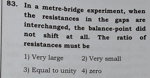 In a metre-bridge experiment, when the resistances in the gaps ... | Filo