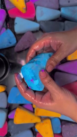 Relaxing ASMR with Colour Chalk for Soothing Sounds