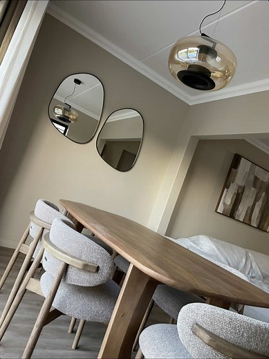 Dining room interior design set up . #homemakeover #diningtable #diningchair #interiordesign #homedecor