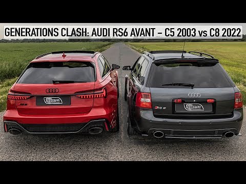 AUDI RS6 - GENERATIONS CLASH 2022 vs 2003 - FIRST vs LATEST - C8 vs C5 - EVOLUTION OF THE SUPERWAGON