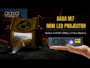 AAXA M7 - Native 1080P HD Outdoor Mini Projector Portable 3-Hour Battery 1200 LED Lumens (Overview)