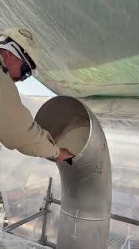 Purging pipe for a stainless steel weld.
