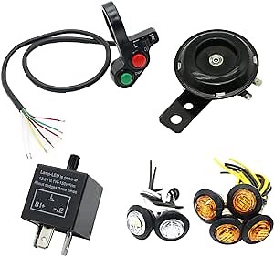 Universal ATV UTV SXS Turn Signal Street Legal LED Light Kit Horn for Polaris Can Am Honda