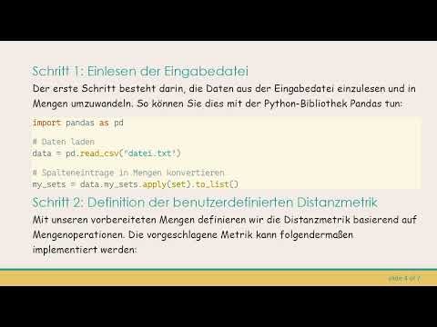 Erstellung einer paarweisen Distanzmatrix mit benutzerdefinierten Metriken in Python