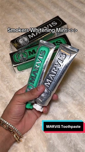 I can’t live without Marvis toothpaste now… Whitening Mint is ELITE!!👀 #marvis #marvistoothpaste #whiteningtoothpaste #tiktokmademebuyit