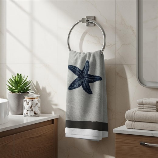 Starfish Kitchen Towel, Nautical Kitchen Decor, Beach House Hand Towel, Coastal Kitchen Accessory, Single Pack (35x50cm) - Etsy